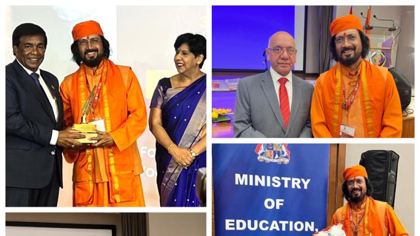 Sadguru Dr. Mangeshda received award from President of Mauritius